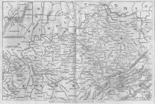 KENTUCKY 1862 CIVIL WAR MAP PRESENT FIELD OF OPERATIONS picture
