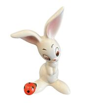 Goebel W Germany White Bunny Rabbit with Ladybug Vintage Figurine RARE picture