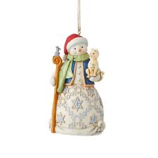 Jim Shore Christmas Ornament Snowman with Cat And Mouse Heartwood Creek 6011498 picture