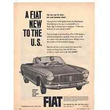 Vintage 1963 Fiat 1500 Spider Print Ad picture