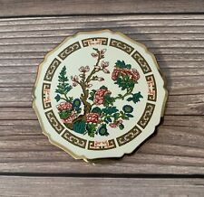Vintage Stratton England Powder Compact Indian Tree Flower Design picture