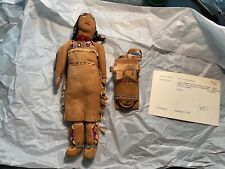 Vintage Sioux Indian doll made of buck skin leather with pappose 1930's? picture