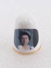 Exquisite Royal Family Series Her Majesty Queen Elizabeth II Bone China Thimble picture