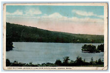1924 Lake Mattawa Aerial View from South Road Orange Massachusetts MA Postcard picture