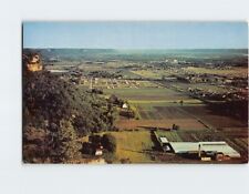 Postcard A panoramic view of the Mississippi and La Crosse, Grandad Bluff, WI picture