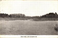 Great Pond Cape Elizabeth Maine Divided Postcard Posted 1921 picture
