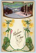 Niantic Alton Illinois IL Postcard Forget Me Not Flowers Winter Scene Nash 1911 picture