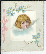 AX-081 May You Spend a Glad Christmas Angel 1920's-30's Greeting Card picture