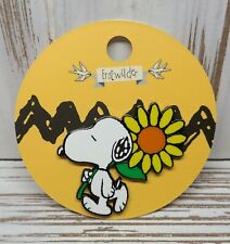 ⚡RARE⚡ ERSTWILDER PEANUTS Sunflower Snoopy Pin *BRAND NEW* LE 🌻 picture