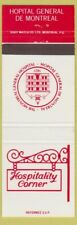 Matchbook Cover - General Hospital of Montreal QC picture
