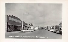 RPPC Powell Wyoming Main Street Ford Dealer Advertising Sign Photo Postcard V9 picture