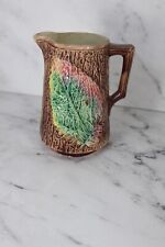 Antique Majolica Pitcher Leaf Vine Pottery Ceramic picture