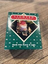 Hallmark North Pole Light and Power ornament light up Christmas Elf vtg NOS picture
