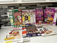 Vintage 90s Empty Cereal Box Lot Of 7 Kelloggs Fresh Prince Santa picture