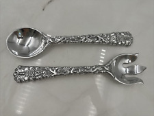 Large Country Chateau Charter Club Salad Fork & Spoon Aluminum Made in Mexico picture