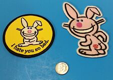 VINTAGE RIPPLE JUNCTION JIM BENTON HAPPY BUNNY PATCH LOT (2) NEW OLD STOCK NEW picture