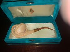 Vintage unused CAO Meerschaum Pipe Carved By Ismet Bekler of Claw holding egg picture