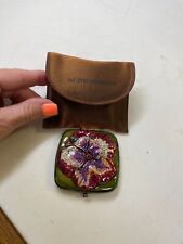 Magnificent Signed Jay Strongwater Enamel Flower Lady Bug Compact Mirror picture