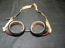 WW I PERIOD- WOOD AND METAL GOOGLES AVIATION-TRANSPORTATION-MOTORCYCLE picture