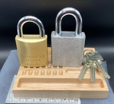 Medeco Keymark SFIC Padlock Pair GMS and Abus W/ Full Key Set… Locksport picture
