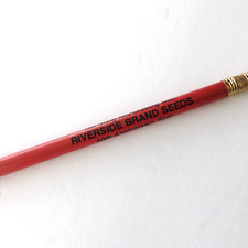 Riverside Brand Seeds 50th Anniversary Year Wood Pencil Iowa Vintage Unsharpened picture