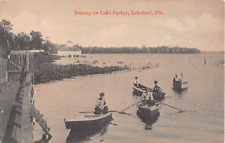 c.1910 Boating on Lake Parker Lakeland FL post card picture