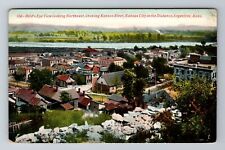 Argentine KS-Kansas, Aerial Northeast Showing Town Area, Vintage Postcard picture