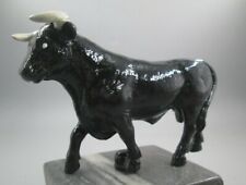 black angus bull stock hand painted wall street  hotrod car hood ornament picture