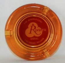 Vintage Amber The Magnificent Riviera Hotel Las Vegas Nevada Glass Ashtray-G4 picture