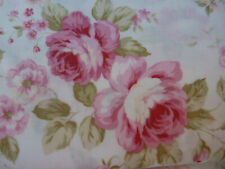 Lecien Durham Quilt WoW Pink Roses  on off White Cotton Fabric picture