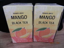 Lot Of 2 BOXES Trader Joe’s  Mango Black Tea 40 Pcs Tea Bags Total.. 3-2026 DATE picture