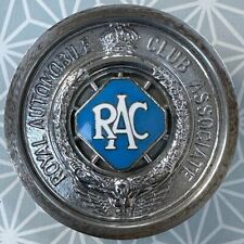 Vintage 1930s RAC Royal Automobile Club Associate Car Badge in Chrome and Enamel picture