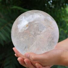 9.68LB Rare Natural Clear white Quartz sphere crystal ball reiki healing picture