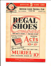 1939 New York Yankees Baseball program vs white sox unscored 1.24 picture