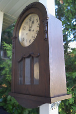 Antique 1905 DUFA German Regulator Wall Clock - RUNS - VIDEO - EBONY FINISH RARE picture