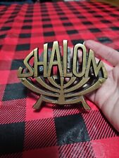 Brass Shalom Napkin Holder Judaica Design picture
