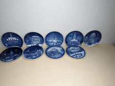 BING AND GRONDAHL Christmas in America Plates 1986-1994 Blue and White picture