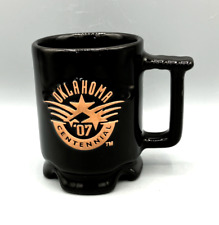 Frankhoma Oklahoma Centennial '07 Black Ceramic Cup Mug picture