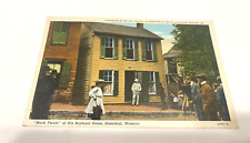 Hannibal MO- Missouri, Mark Twain At His Boyhood Home, Outside, Vintage Postcard picture