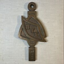Vintage Large Fraternity Key “PI TAU SIGMA” Solid Brass 7.25” picture