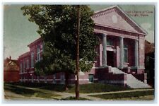 c1912 Third Church Of Christ Building Stairs Entrance Danville Illinois Postcard picture