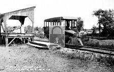 Railroad Train Station Depot Motor Car Atlanta Wisconsin WI Reprint Postcard picture