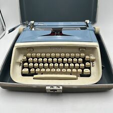 1960s Royal Safari Portable Typewriter With Case Baby Blue. Great Condition picture