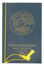 Dedication Ceremony Pamphlet Naval Station Everett 1994 New picture