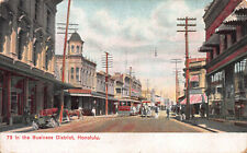In the Business District, Honolulu, Hawaii, Early Private Mailing Card, Unused  picture