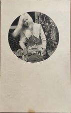 RPPC Young Blonde Hair Mother with Sleeping Child Real Photo Postcard c1910 picture