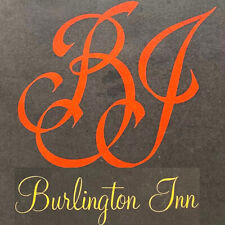 Vintage 1970s Burlington Inn Hotel Restaurant Dinner Menu Route #4 Connecticut picture