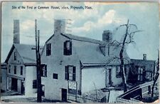 Site of the First or Common House Plymouth MA c1929 Vintage Postcard A04 picture