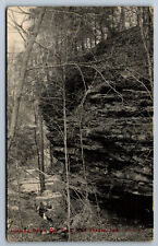 Postcard Indiana IN c.1910's B&W Looking Down the Trail The Shades State Park Y8 picture