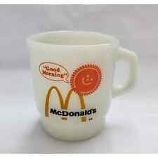 Vtg McDonald's Good Morning Coffee Mug Anchor Hocking Fire King White Multicolor picture